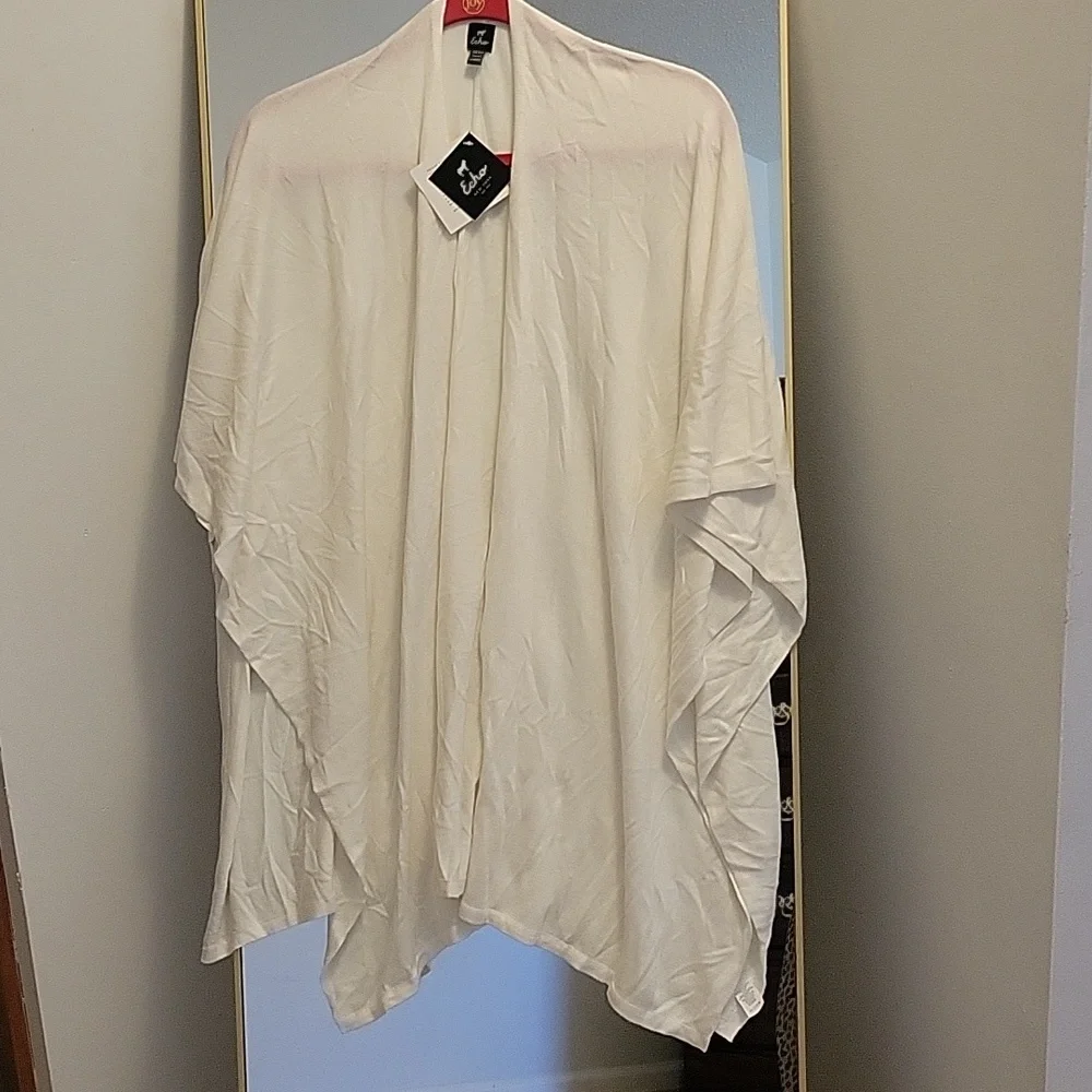 Echo White Poncho Scarf OS